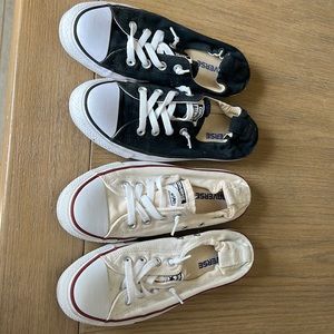 Women’s shoreline converse black and cream size 8